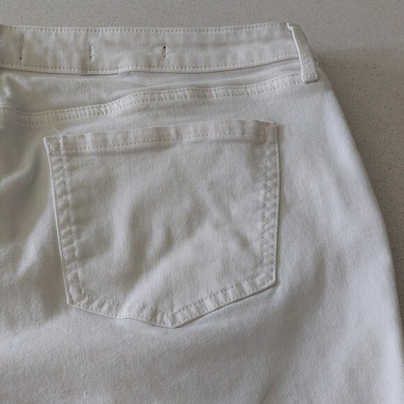 NYDJ LiftXTuck Technology White Wide-Leg Ankle Denim Jeans -Women's Size 14 - Picture 14 of 14